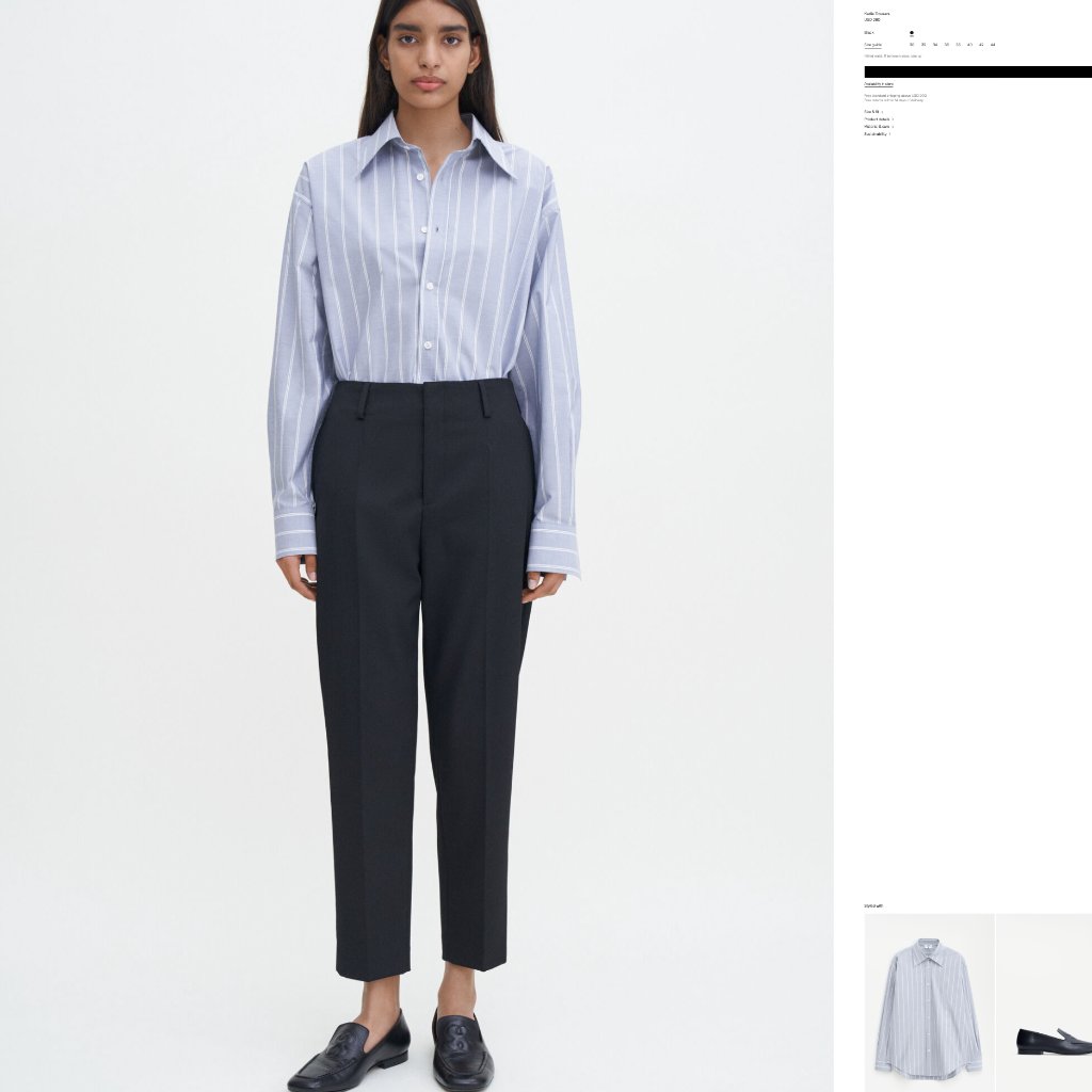 Filippa-K Karlie Trousers Size 34 Dark Blue (Navy)